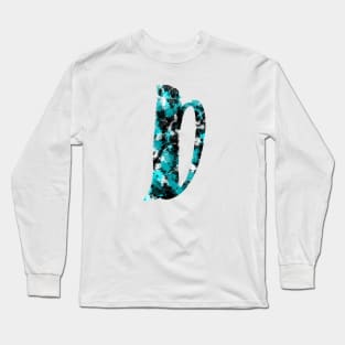 Paint Splash Letter D Long Sleeve T-Shirt